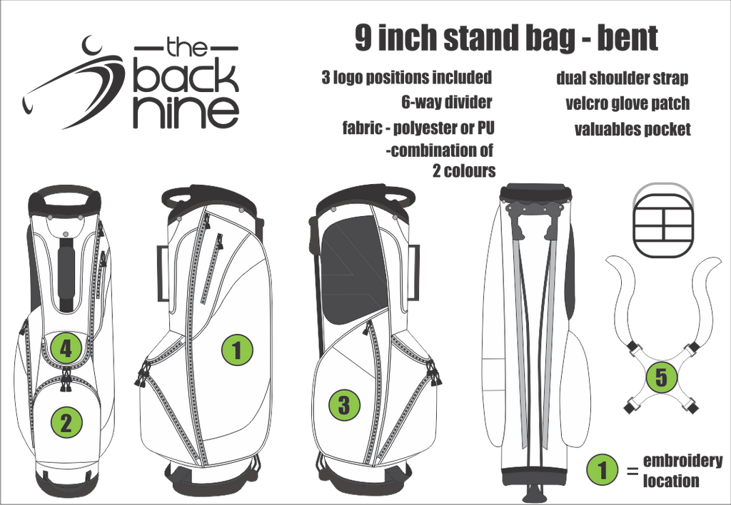 Custom 9" Stand Bag - Bent - theback9