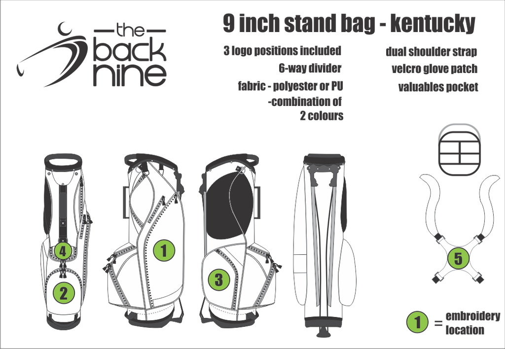 Custom 9" Stand Bag - Kentucky - theback9