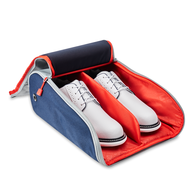 FootJoy Deluxe Shoe Bag - Grey / Navy - theback9
