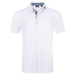 FJ Stretch Pique Solid with Gingham Trim - Mens - theback9