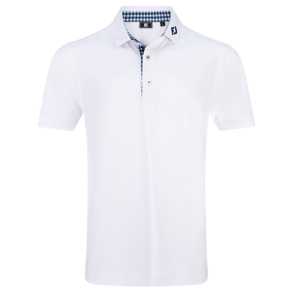 FJ Stretch Pique Solid with Gingham Trim - Mens - theback9