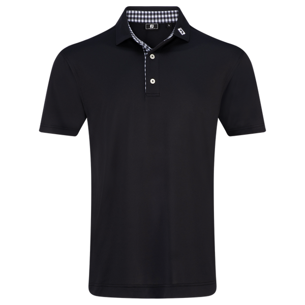FJ Stretch Pique Solid with Gingham Trim - Mens - theback9
