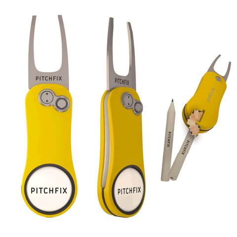 Pitchfix Hybrid 2.0 Divot Tool - Yellow