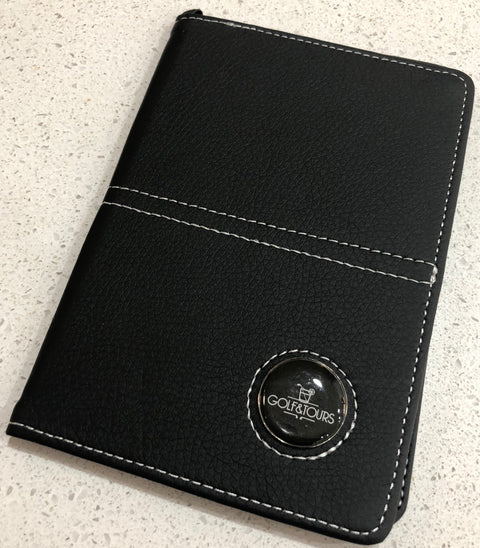 Scorecard Holder - PU Leather with Custom Ball Marker